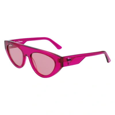 Abbildung von Karl Lagerfeld Damen KL6043S 86 Sonnenbrillen Plastik Rosa Pantos