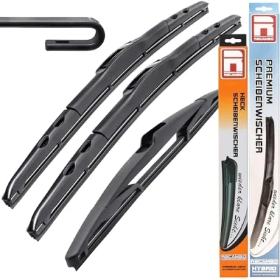 Abbildung von HYBRID Scheibenwischer FLEX AERO kompatibel für Smart Forfour Typ W454 2004 2007 350mm 450mm 650mm Premium Qualität Wischerblätter Set RECAMBO