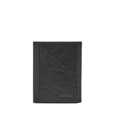 Abbildung von Fossil Herren Ledergeldbörse Trifold Wallet 3 x cm, Billetera De Cuero Con Tres Pliegues / 1 aus Leder Geldbörse, Neel Schwarz, Einheitsgröße