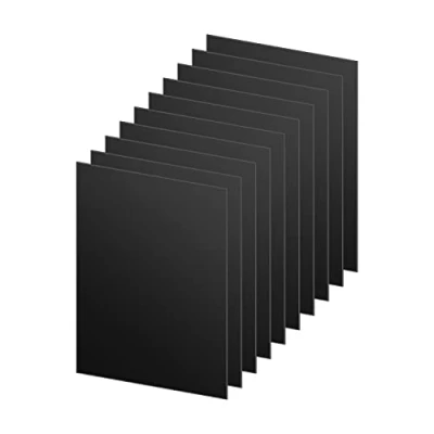 Abbildung von DARENYI 10 Stück 1mm Plastikplatte Schwarz ABS Kunststoff Platte Acrylglas Plexiglasscheibe Kunststoffplatte für das Ersatzglas von Fotorahmen, Zeichen, Projektausstellung, Malerei (25 x 20cm)