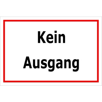 Abbildung von Melis Folienwerkstatt Aufkleber Kein Ausgang 30x20cm S00085 088 B 20 VAR