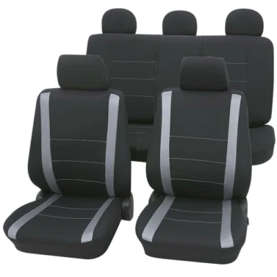 Abbildung von PETEX Auto Sitzbezüge Universal Komplett Set 11 teilig Samoa grau, Eco Class mit SAB 1 Vario