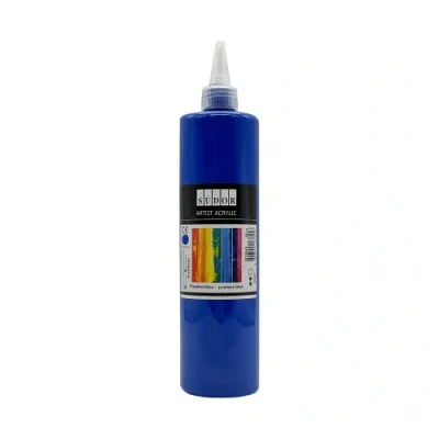 Abbildung von SÜDOR ACRYLFARBE 500 ml Geeignet für Acryl Pouring. Hochpigmentierte Künstler Malfarben zum Bemalen auf Holz, Leinwand, Stein, Papier, Stoff, Metall. Wasserfest. Vegan. (Blau (Preußischblau))