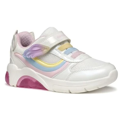 Abbildung von Geox Light UP J Fadinlight GIRL Sneaker low für Kinder, Größe: 26, White/multicolor Schuhe