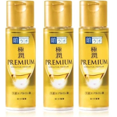 Abbildung von [3er Pack] Hadalabo Gokujyun Premium Hyaluronic Moisturizing Lotion 170ml, Hergestellt in Japan.