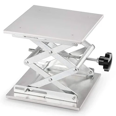 Abbildung von stonylab Laborhebebühne, 250 x mm Lab Jack Scherenständer Hubtisch aus Edelstahl, Hebebühne Labor, Erweiterbarer Hebehöhenbereich von 100 bis 370 mm, Maximal Unterstützte Gewicht 20 KG