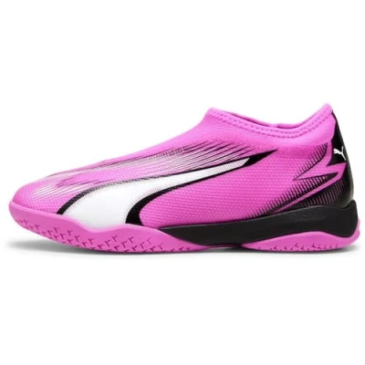 Abbildung von Puma Ultra Match Laceless IT MID JR Unisex Fußballschuh Halle für Kinder, Größe: 37, Poison pink/white/black Schuhe