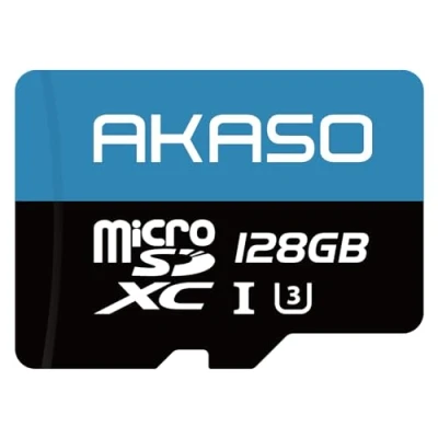 Abbildung von AKASO 128GB U3 MicroSDXC Speicherkarte Kompatibel mit Action Cam, Smartphone, Tablet, Dashcam und Überwachung Kamera