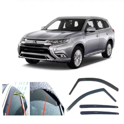 Abbildung von 4x Windabweiser kompatibel mit Mitsubishi Outlander 2013 heute Acrylglas