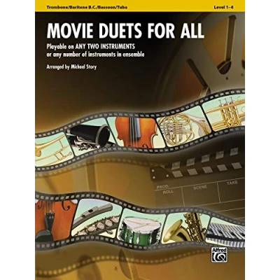 Abbildung von Movie Duets for All Trombone / Baritone B.C. Bassoon Tuba: Playable on Any Two Instruments or Number of in Ensemble (Instrumental Ensembles All)