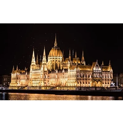 Abbildung von Ungarn Budapest Parlamentsgebäude Lichter Diy 5D Diamond Painting By Number Unique Kits Home Wall Decor Crystal Strass