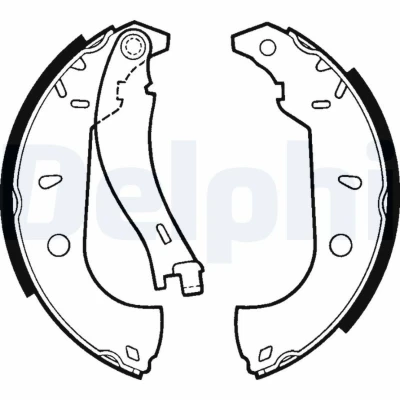 Abbildung von DELPHI LS1379 Bremsbacken 228mm 42mm FIAT: Marea Weekend, Strada Pickup, Tipo Schrägheck