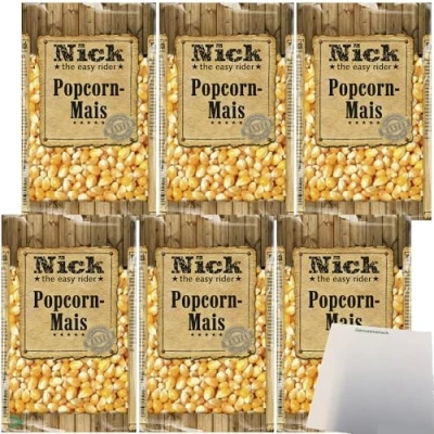 Abbildung von Nick Popcorn Mais 6er Pack (6x500g Packung) + usy Block