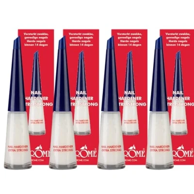 Abbildung von Herome 4 Pack Nagelhärter Extra Stark (Nail Hardener Strong) Nagelverstärker Garantiert Feste Nägel, Schon nach acht Tagen sind die ersten Ergebnisse spürbar. * 10ml.