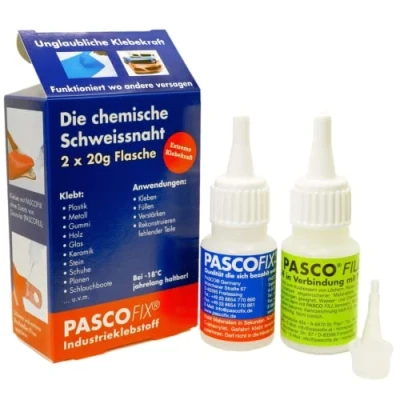 Abbildung von PASCOFIX chemische Schweißnaht Alleskleber extra starker Kleber Schweissnaht Sekundenkleber stark Industriekleber 2K Kunststoffkleber wasserfest