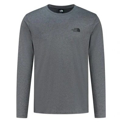 Abbildung von The North Face Simple DOME TEE Langarmshirt, Herren, Größe: XS, Medium grey heather