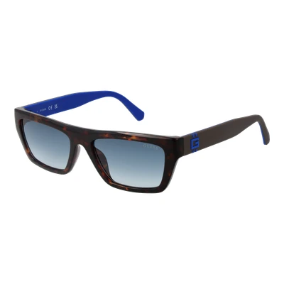 Abbildung von Guess Herren GU00120 52W Gläser SONNENBRILLEN Injiziert Havanna Blau Quadratisch Normal Schattiert