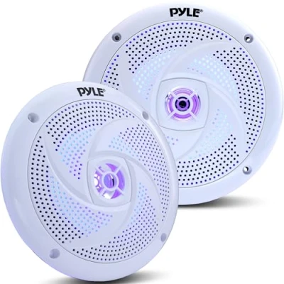 Abbildung von Pyle Outdoor Lautsprecher Boxen, Musikbox Marine Speaker, Box wasserdichte 240 Watt passend als Auto oder Boot Passiv 2 Wege
