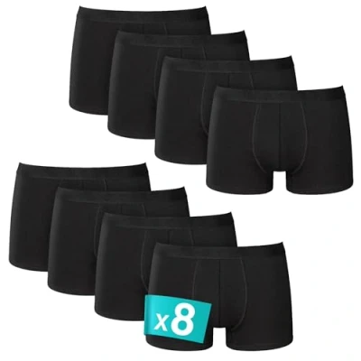 Abbildung von Vincenzo Bellini Hipster Boxershorts, 8er / 12er Pack, Bequeme und atmungsaktive Herren Unterwäsche, Baumwolle Unterhosen (DE/NL/SE/PL, Alphanumerisch, M, Regular, Schwarz komplett 12er)