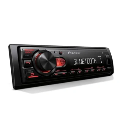 Abbildung von Pioneer MVH 230BT Autoradio mit Bluetooth. (FM Radio RDS Funktion, AM/FM Radio)