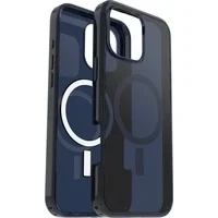 Abbildung von OtterBox Symmetry Series Clear MagSafe transparente Hülle für iPhone 16 Pro Max, stoßfest, sturzsicher, schützende Hülle, 3X getestet nach Militärstandard, Transparent/Blau