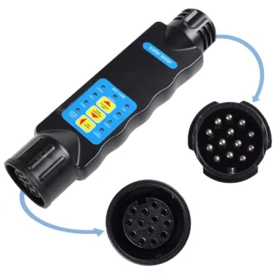 Abbildung von AOHEWEI 13 Poliger Anhänger Tester für Stecker und Steckdosen Wohnwagen Prüfgerät, 12 V Steckverbinder Diagnosewerkzeuge Stromkreise Zugfahrzeug oder LKW