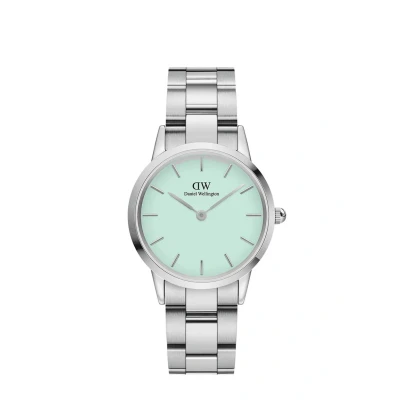Abbildung von Daniel Wellington Iconic LINK MINT Pastel Uhr silvercoloured, Größe: 36, Silver coloured