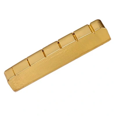 Abbildung von B Baosity Messing Gitarren Sattel Brücke Nut Steg Ersatz für LP EPI Style E Gitarre, 43mm