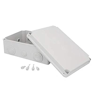 Abbildung von UNITEC Aufputz Abzweigkasten, Abzweigdose, Installationsgehäuse, 241 x 180 95 mm, Spritzwasser und Staubschutz nach IP 65, schraubbarer Deckel