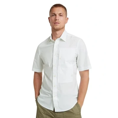 Abbildung von G Star RAW Men&#039;s G4A Slim s Shirt, Weiß (White D24306 4481 110), L