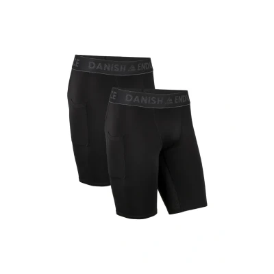 Abbildung von Danish Endurance Compression 2 PACK Panties, Herren, Größe: Large, Black