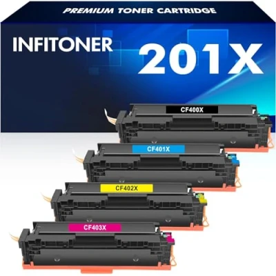 Abbildung von 201X 201A Kompatibel für HP M277dw Toner Color Laserjet pro MFP M277n M252dw M274n M252n M277c6 M277 M252 M274 CF400X CF400A CF401X CF402X CF403X