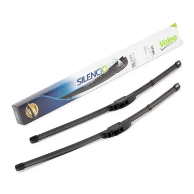 Abbildung von Scheibenwischer Valeo Silencio X.trm, Flat Blade Set 574466 vorne Rahmenlos Hakenbefestigung RENAULT: Kangoo II / Grand