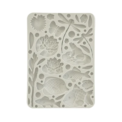 Abbildung von Stamperia KACMA540 Silicon Mold A5, Fish and Dragonfly