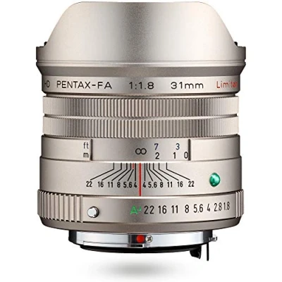 Abbildung von PENTAX FA 31mmF1.8 Limited Silber Weitwinkelobjektiv mit leistungsstarker HD Vergütung, für das K System 35 mm Vollformat Sensor