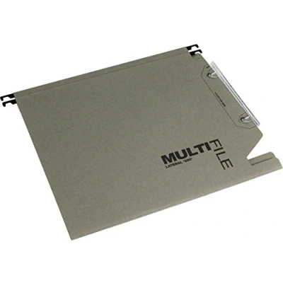 Abbildung von MultiFile 78080 Hängemappen seitlich (strapazierfähiger Manila Karton, V Form, 15 mm x 330 mm) 50 Stück grün