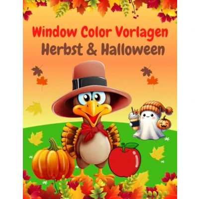 Abbildung von Window Color Vorlagen Herbst und Halloween: Über 100 liebevoll gestalte motive für Kinder ab 5 Jahren Erwachsene Fensterbilder Wiederverwendbare ... Buch Malvorlagen Fenster Bemalen