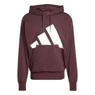 Abbildung von adidas Herren Essentials Big Logo French Terry Hoodie, Aurora Ruby/White, XS