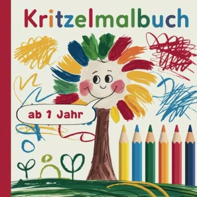 Abbildung von Kritzelbuch Malbuch ab 1 Jahr, 50 Bilder zum Ausmalen für kleine Entdecker