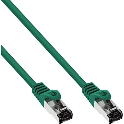 Abbildung von InLine® Patchkabel, S/FTP (PiMf), Cat.8.1, 2000MHz, halogenfrei, Kupfer, grün, 0,5m