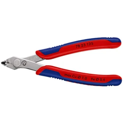 Abbildung von Knipex Electronic Super Knips® mit Mehrkomponenten Hüllen 125 mm (SB Karte/Blister) 78 23 SB