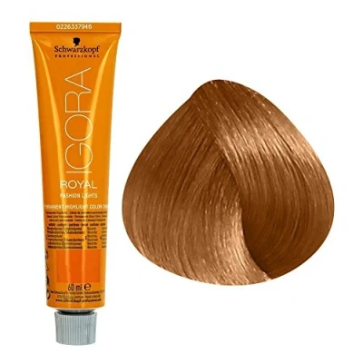 Abbildung von Schwarzkopf IGORA Royal Fashion Lights farbintensive Strähnenfarbe L 57 gold kupfer, 1er Pack (1 x 60 g)