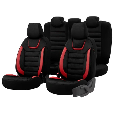 Abbildung von Otom Iconic ICN 701 Sitzschonbezug schwarz/rot Textil, Leder