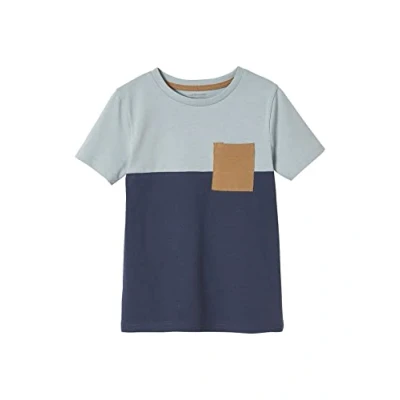 Abbildung von Vertbaudet T Shirt Coloblock, für Jungen, kurzärmlig, grün, 8 Jahre