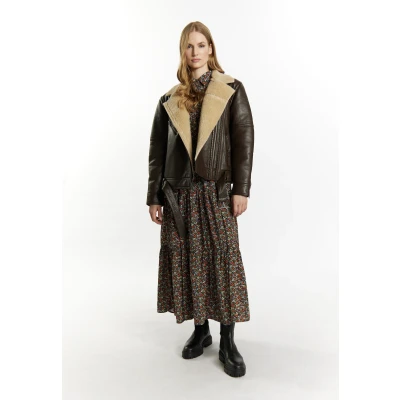 Abbildung von DREIMASTER Vintage Damen Jacke S / Braun 100% Lammleder