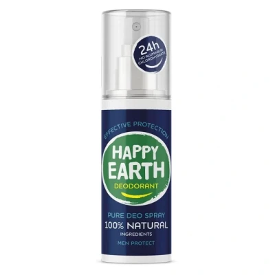 Abbildung von Happy Earth Deodorant Spray Für Damen und Herren Deo Vernebler 100% Natürliche Inhaltsstoffe &amp; Vegan Men Protect 100 ML