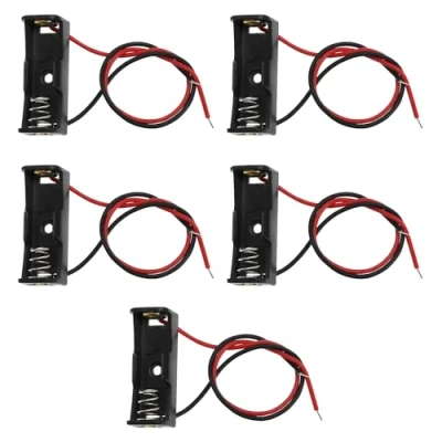 Abbildung von the Lord of Tools 5 Stück 12 V A23L 23 A Kunststoff Federclip Batteriehaltergehäuse mit Drahtleitungen Geeignet für 1 x Batterie A23 8LR932 MN21 V23GA LR23