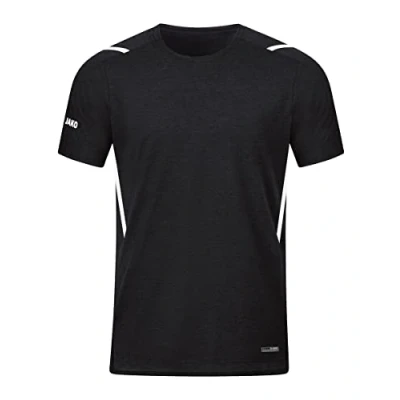 Abbildung von JAKO Kinder T Shirt Challenge, Schwarz Meliert/Weiß, 164