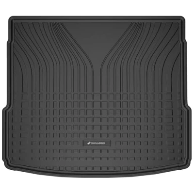 Abbildung von WALSER Premium Kofferraumwanne kompatibel mit Audi Q5 05/2016 Heute, 100% passgenaue Kofferraum Schutzmatte Made in EU, robuste Antirutschmatte Auto,