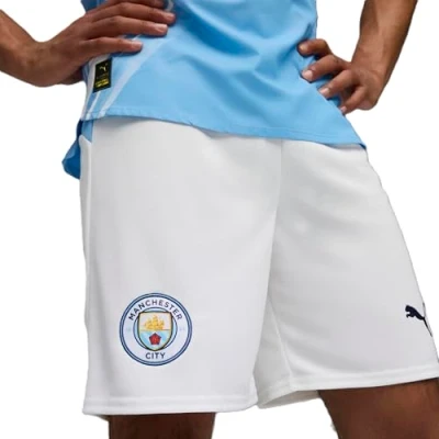Abbildung von Puma Manchester City 25/26 Shorts Herren White/Light Blue Größe: L